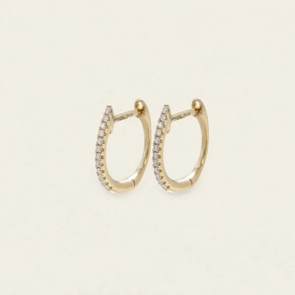 Me&Audrey TINY DIAMOND HOOPS / GOLD Earrings