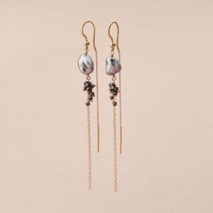 Me&Audrey Skylar / Grey Pearl Earrings