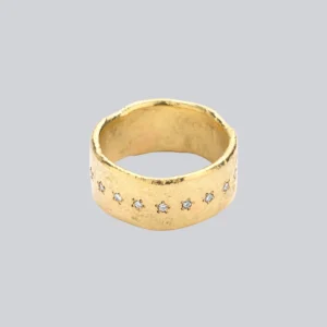 Me&Audrey Giacomo raw gold ring with diamonds Rings Womens Jewellery