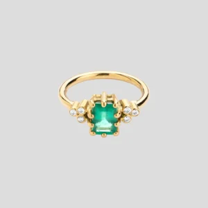 Me&Audrey Allegra Emerald ring Rings Womens Jewellery