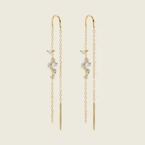 Me&Audrey PAOLA EARRINGS LIGHT GRAY DIAMONDS Earrings Womens Jewellery