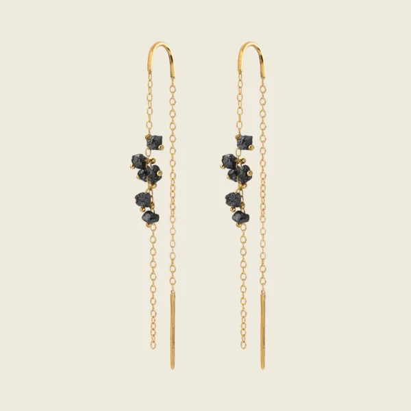 Me&Audrey PAOLA EARRINGS black diamonds Earrings Womens Jewellery